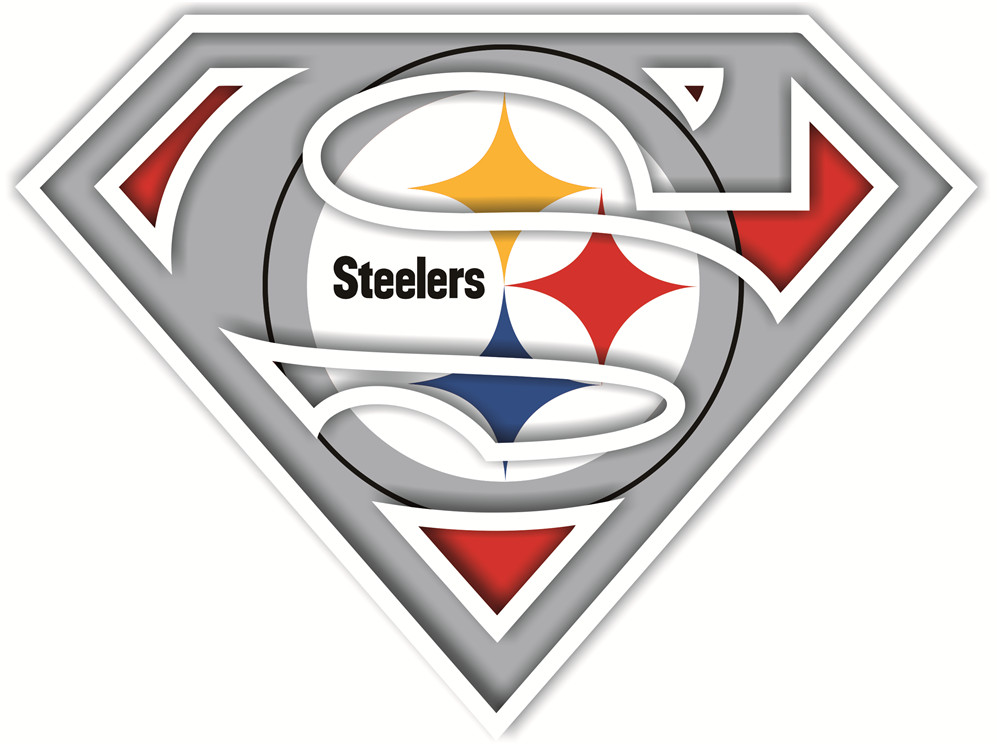 Pittsburgh Steelers superman logos iron on heat transfer...